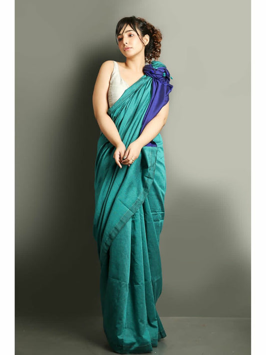 Pure Soft Plain Cotton Saree