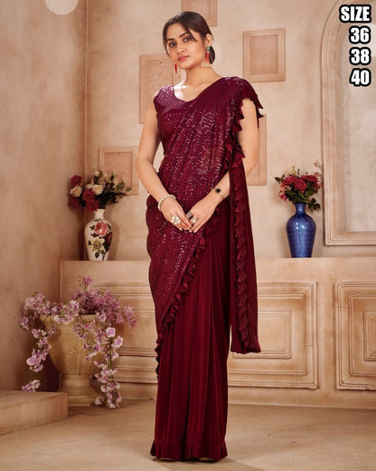 Ready to Wear Georgette Sequenced Saree