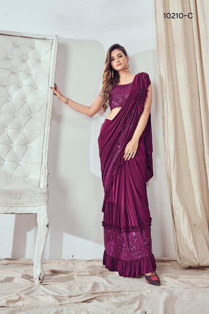 Ready to Wear Georgette Sequenced Saree