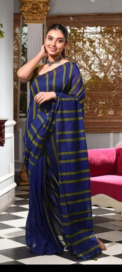 Soft Cotton Linen Sequence Saree