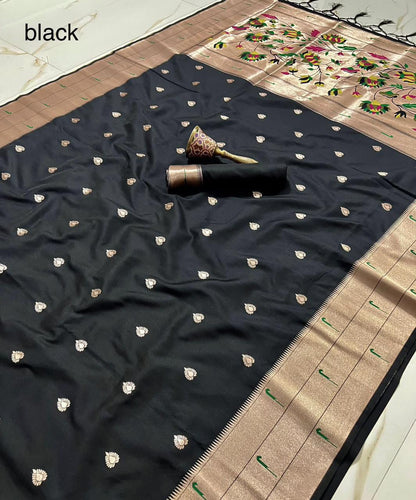 Soft Kanchivaram Paithani Silk Saree from Banaras