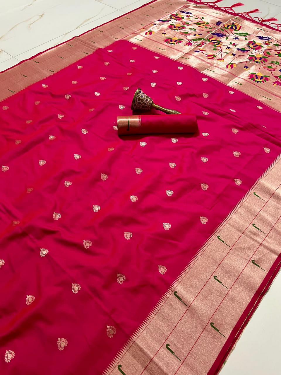 Soft Kanchivaram Paithani Silk Saree from Banaras