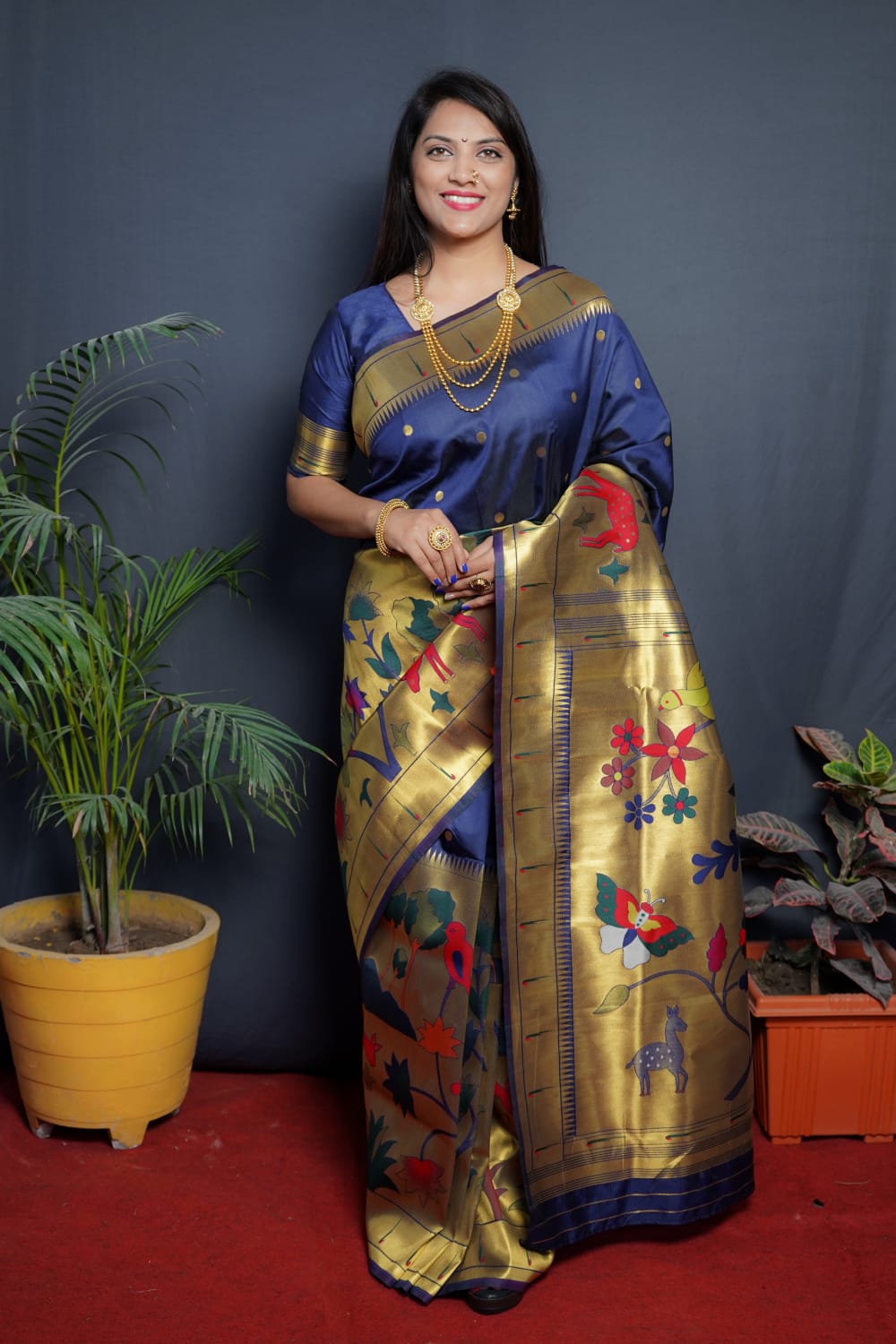 Soft Banarasi Semi Paithani Silk Saree