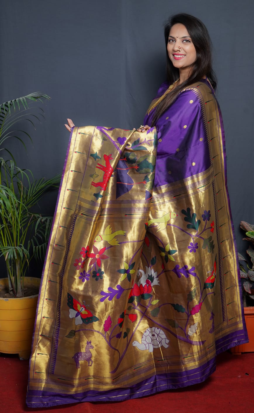 Soft Banarasi Semi Paithani Silk Saree