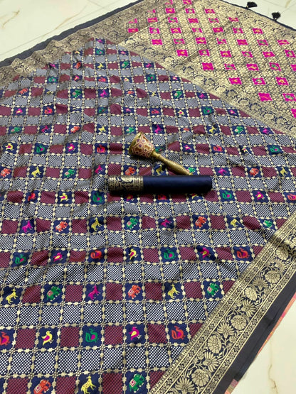 Soft Banrasi Patola Silk With Minakari Zari Work