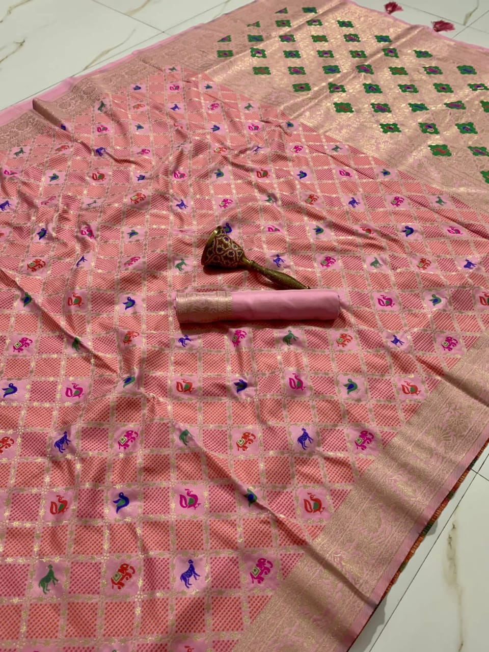 Soft Banrasi Patola Silk With Minakari Zari Work