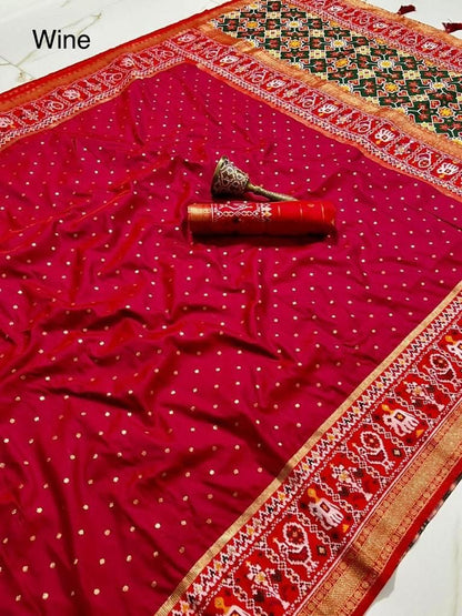 Patola Silk Original Minakari Heavy Zari Border