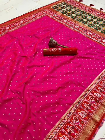 Patola Silk Original Minakari Heavy Zari Border