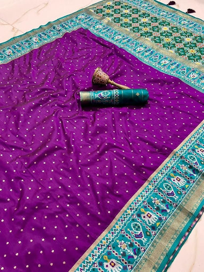 Patola Silk Original Minakari Heavy Zari Border