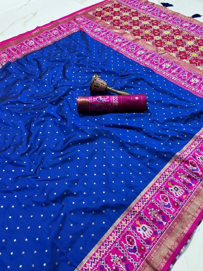 Patola Silk Original Minakari Heavy Zari Border