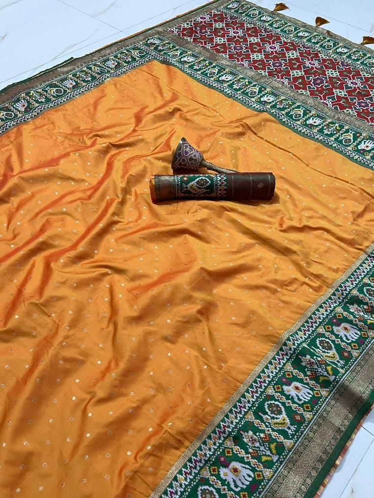 Patola Silk Original Minakari Heavy Zari Border