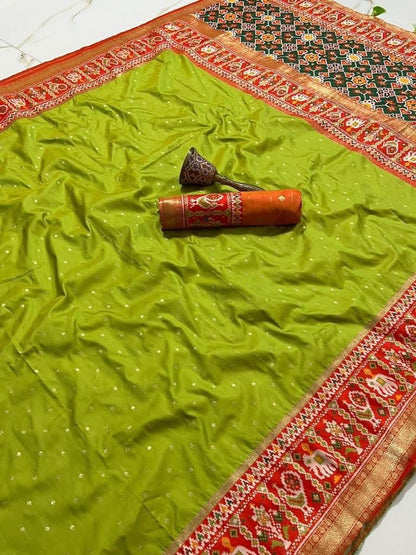 Patola Silk Original Minakari Heavy Zari Border