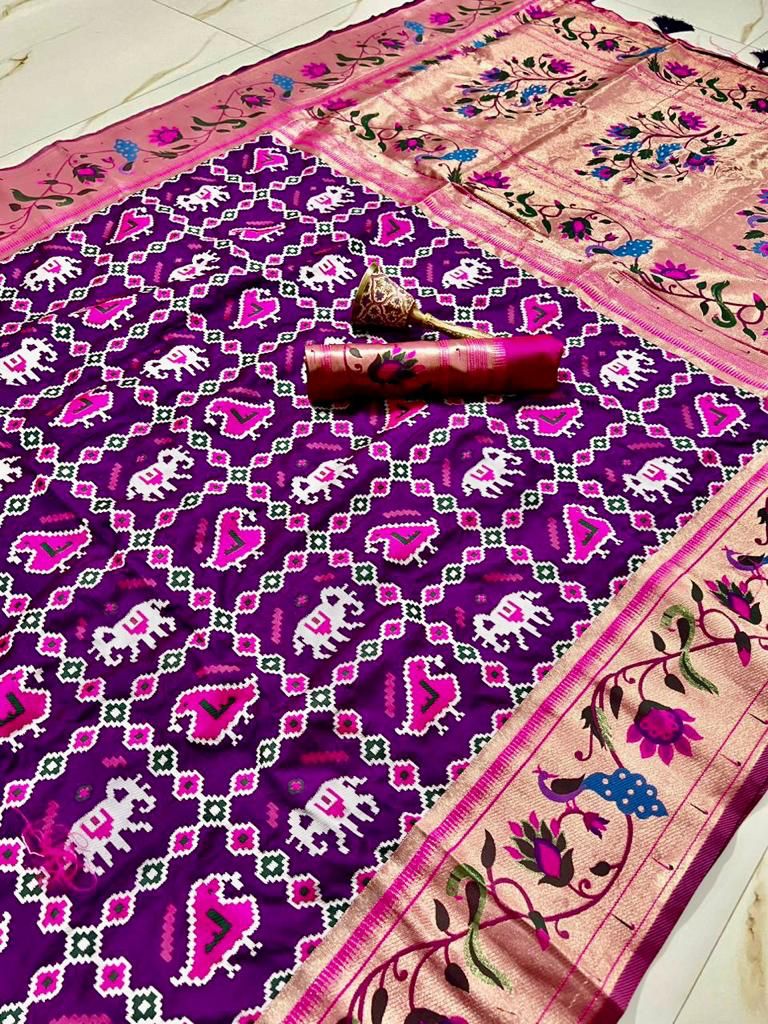 Soft kanjivaram Patola Silk Saree