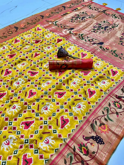 Soft kanjivaram Patola Silk Saree