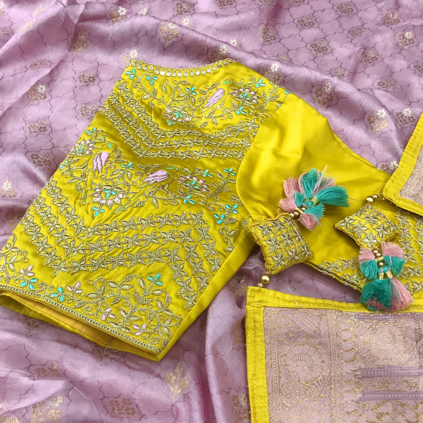 Pure Viscose Dola Silk Saree With Designer Blouse