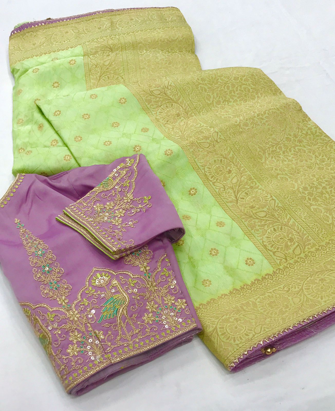 Pure Viscose Dola Silk Saree With Designer Blouse