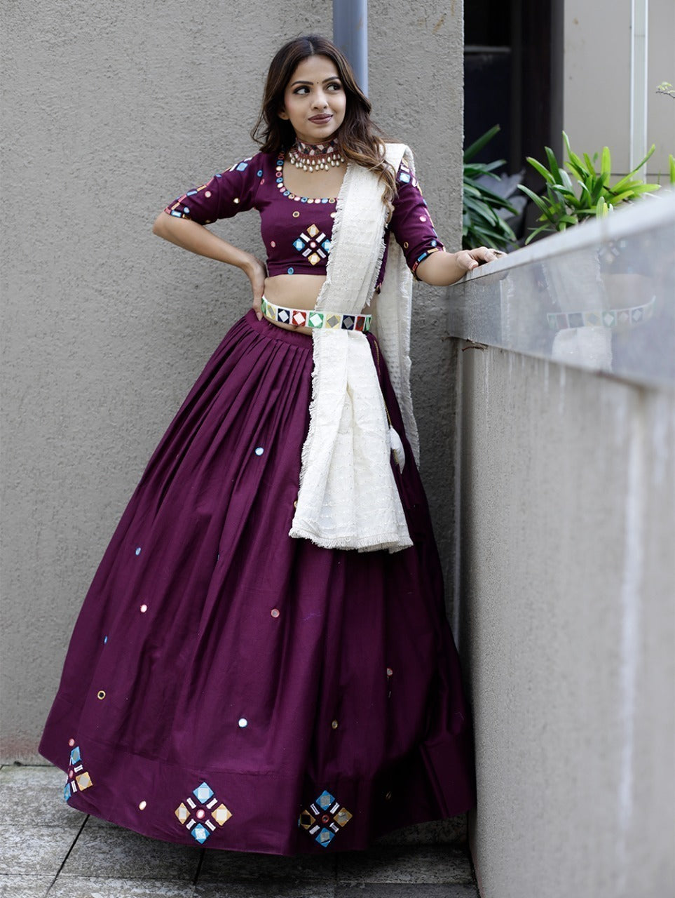 Wine Color Bridal Lehenga Choli in Georgette With Sequins Embroidery Work  in USA, UK, Malaysia, South Africa, Dubai, Singapore