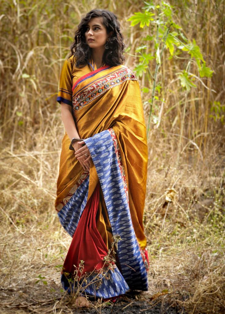 Woven Pure Cotton Saree in Old Rose : SPN6680