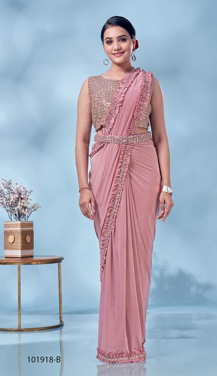 Best price for Designer Sequence Saree - Designerkloth