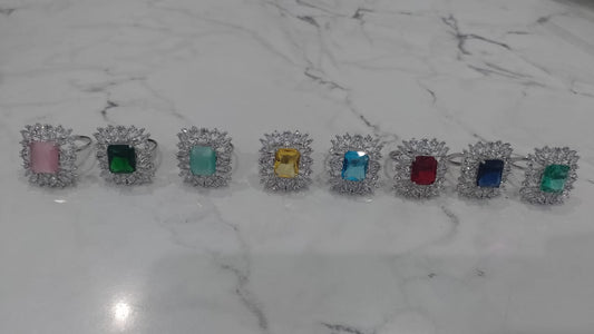 Beautiful Adjustable CZ Ring In 8 Colors