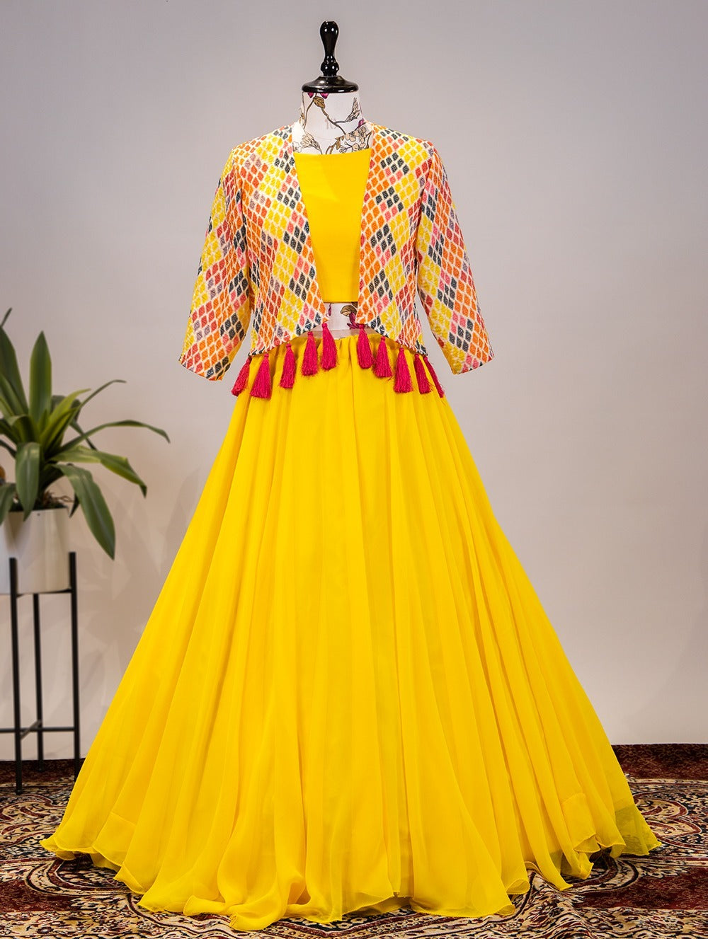 Designer Long Jacket Lehenga Choli at best price in Kolkata by Meghna H  Fashion Studio | ID: 6371176633