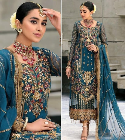 Soft Georgette Party Wear Pakistani unstitched Suit