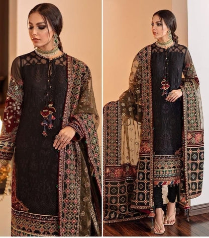 Soft Designer PartyWear Georgette Semi Stitched Suit