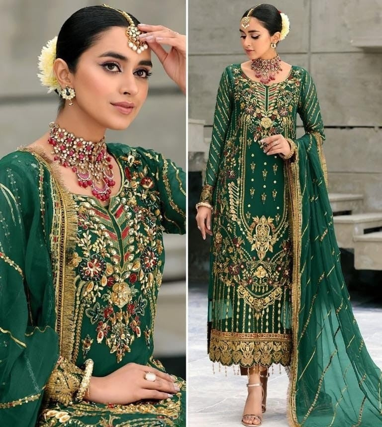 Soft Georgette Party Wear Pakistani unstitched Suit