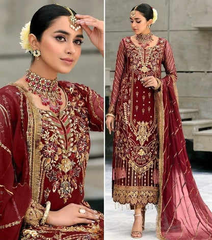 Soft Georgette Party Wear Pakistani unstitched Suit