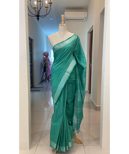 Soft Pure Plain Linen Saree