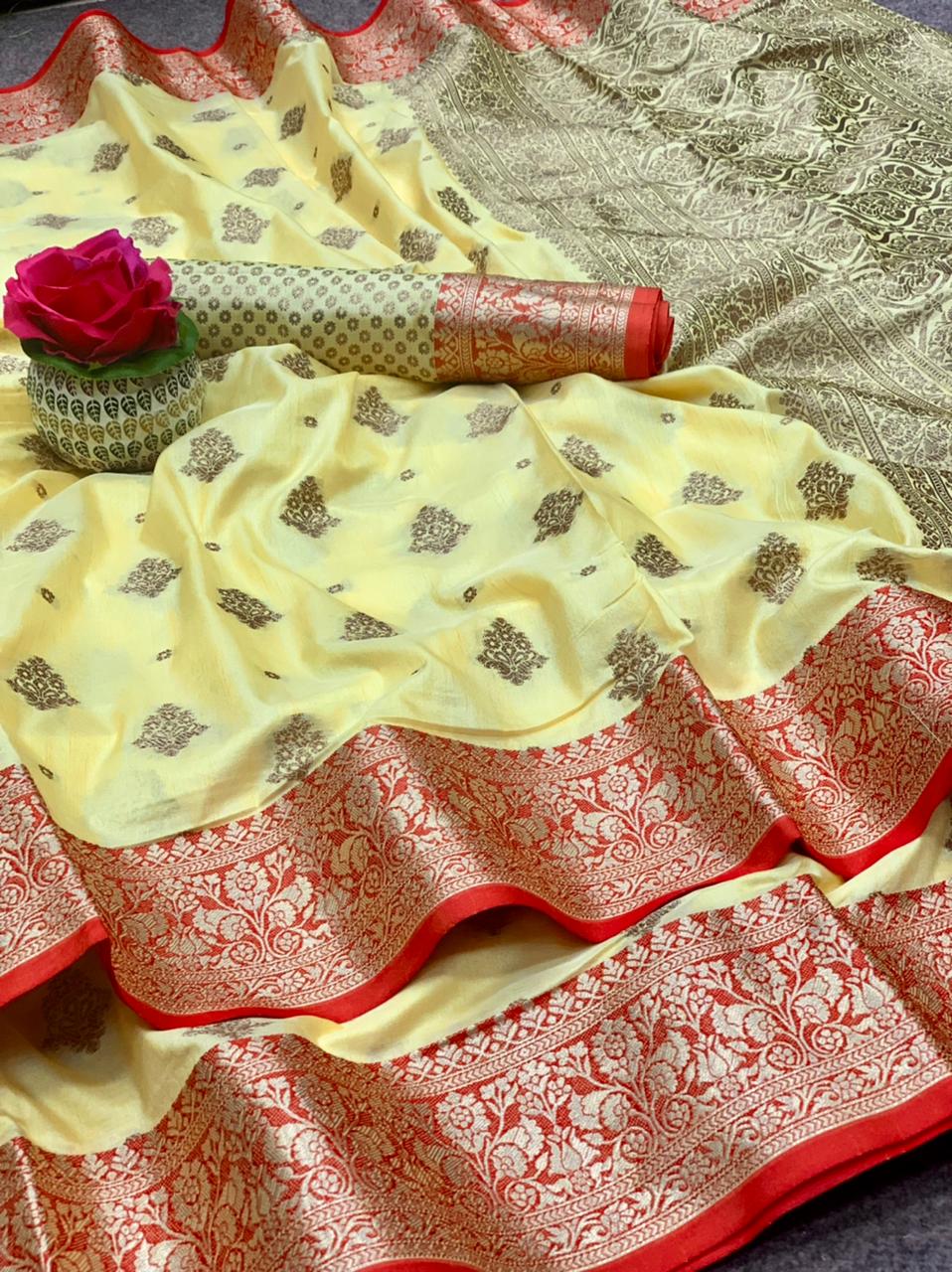 Banarasi Kanchi Semi Silk Saree