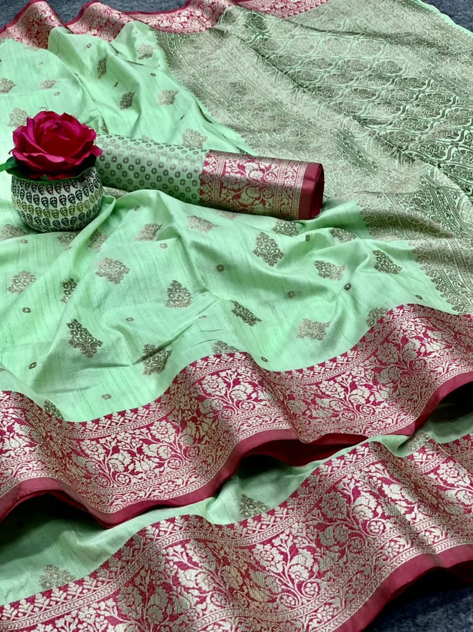 Banarasi Kanchi Semi Silk Saree