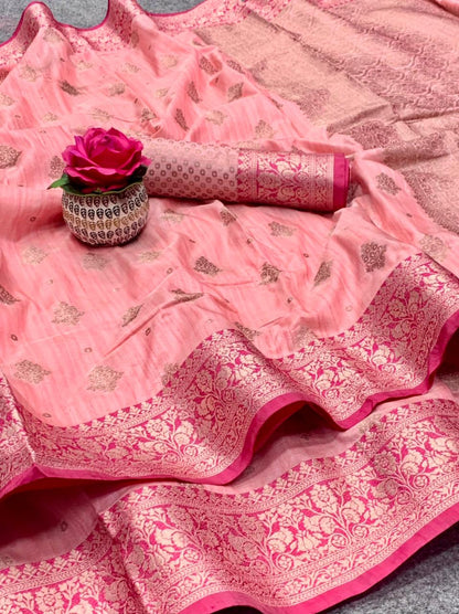 Banarasi Kanchi Semi Silk Saree