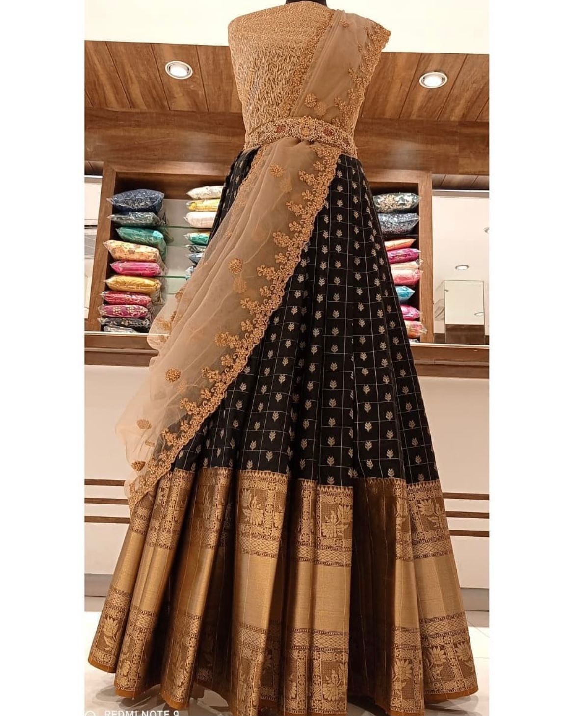 Kanjiveram Silk Zari Unstitched Lehanga With Blouse Along With Cutwork Duppta