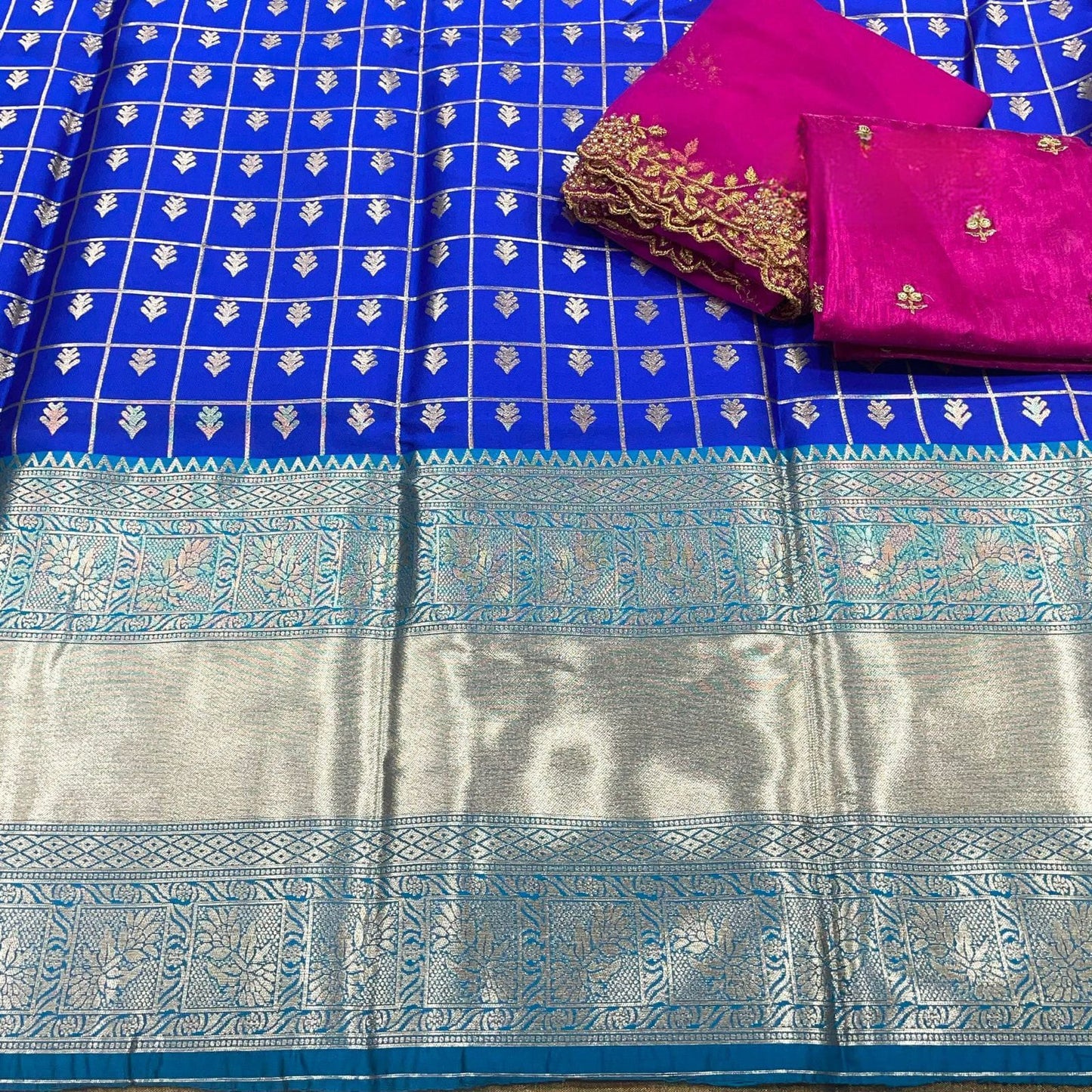 Kanjiveram Silk Zari Unstitched Lehanga With Blouse Along With Cutwork Duppta