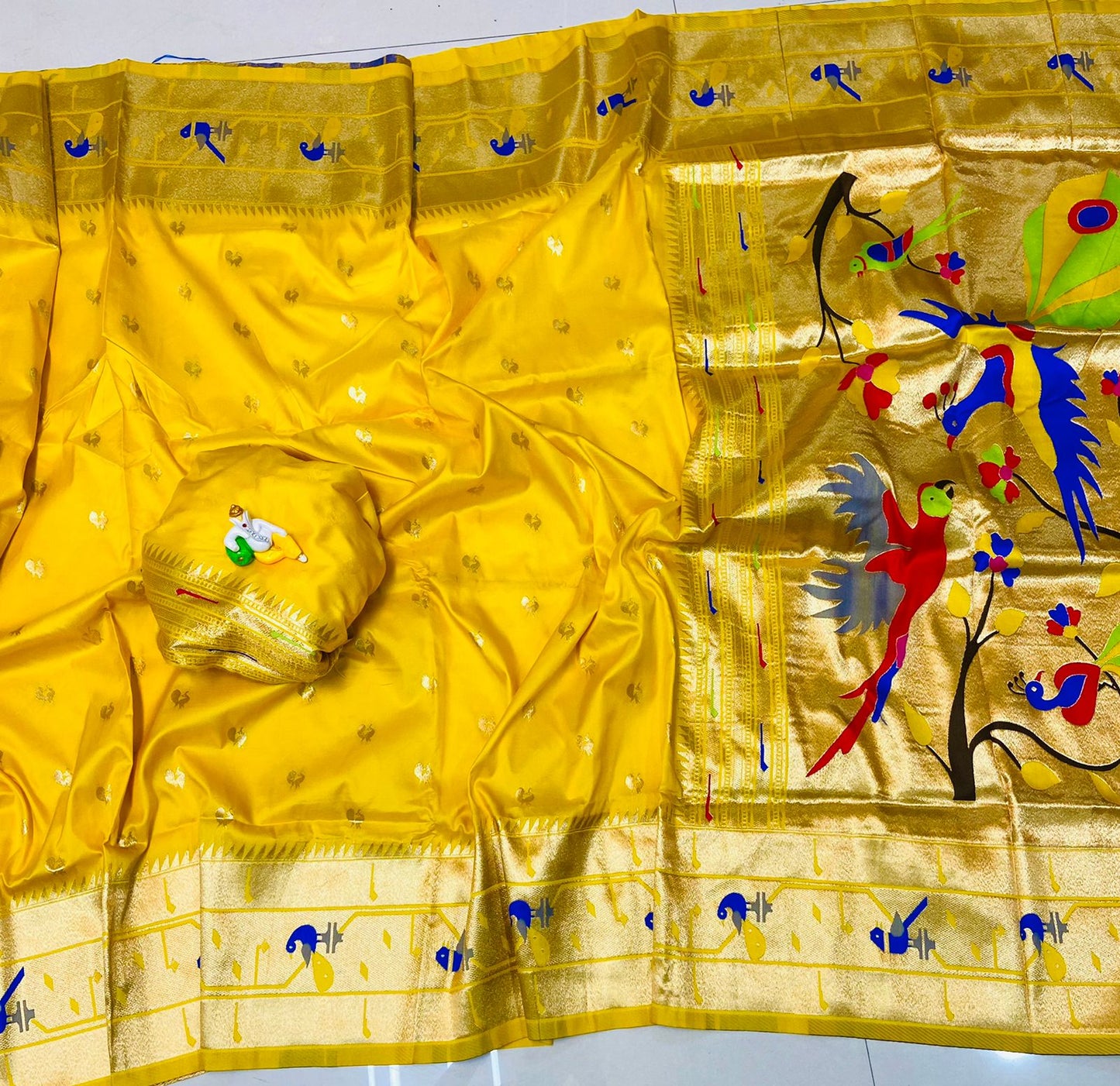 Soft Kanchivaram Paithani Silk Saree