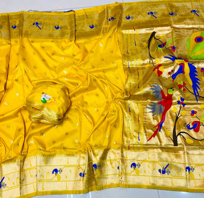 Soft Kanchivaram Paithani Silk Saree