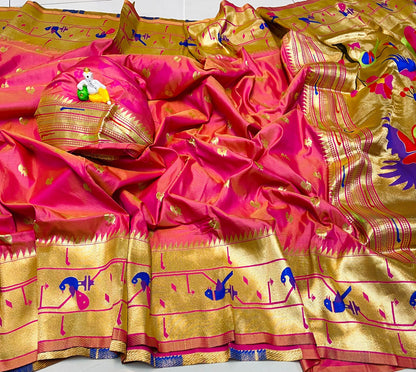 Soft Kanchivaram Paithani Silk Saree