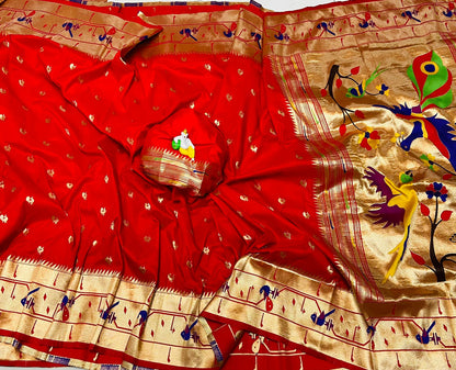 Soft Kanchivaram Paithani Silk Saree