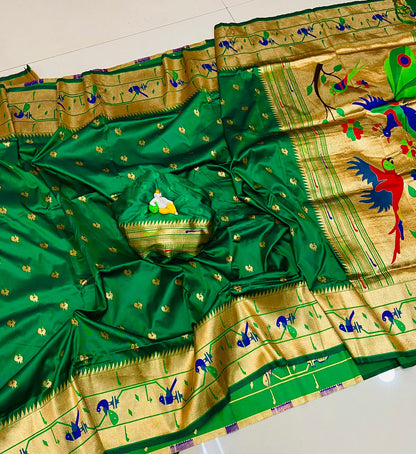 Soft Kanchivaram Paithani Silk Saree