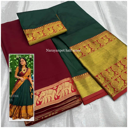 Kanjivaram Semi Stitch Silk Lehanga