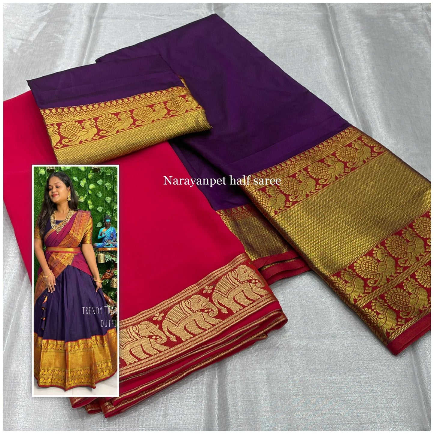 Kanjivaram Semi Stitch Silk Lehanga