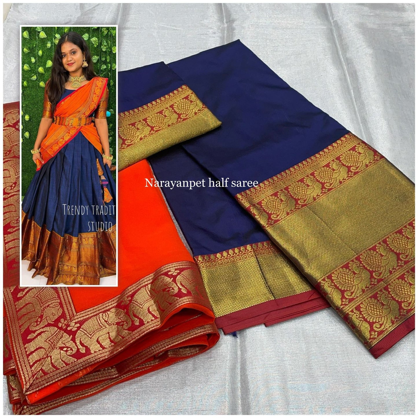 Kanjivaram Semi Stitch Silk Lehanga