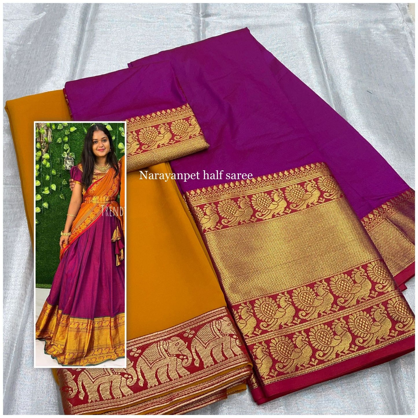 Kanjivaram Semi Stitch Silk Lehanga