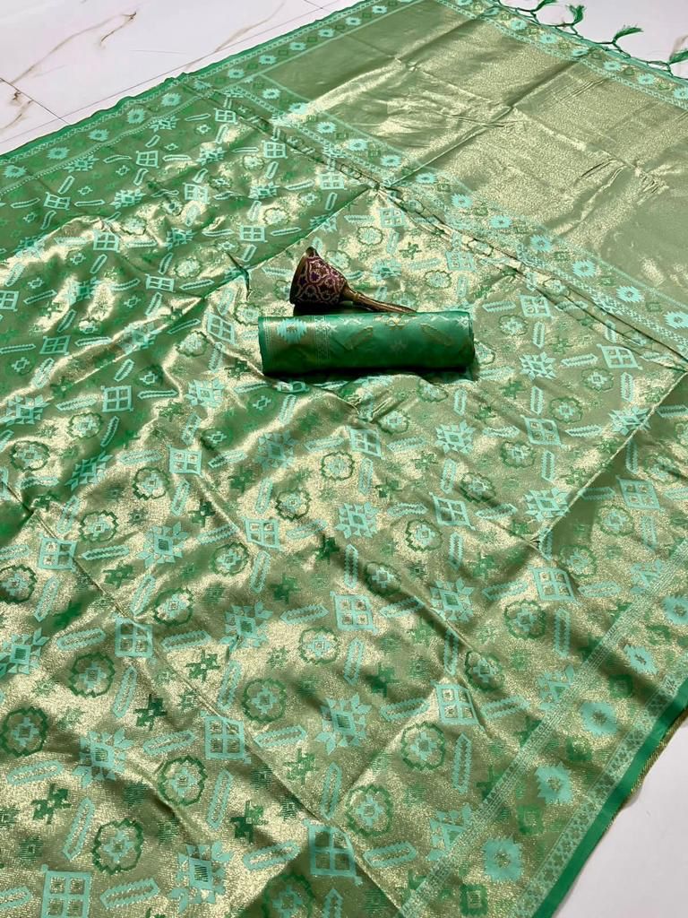 Soft Kanchivaram Paithani Silk Saree With Zari Brocket