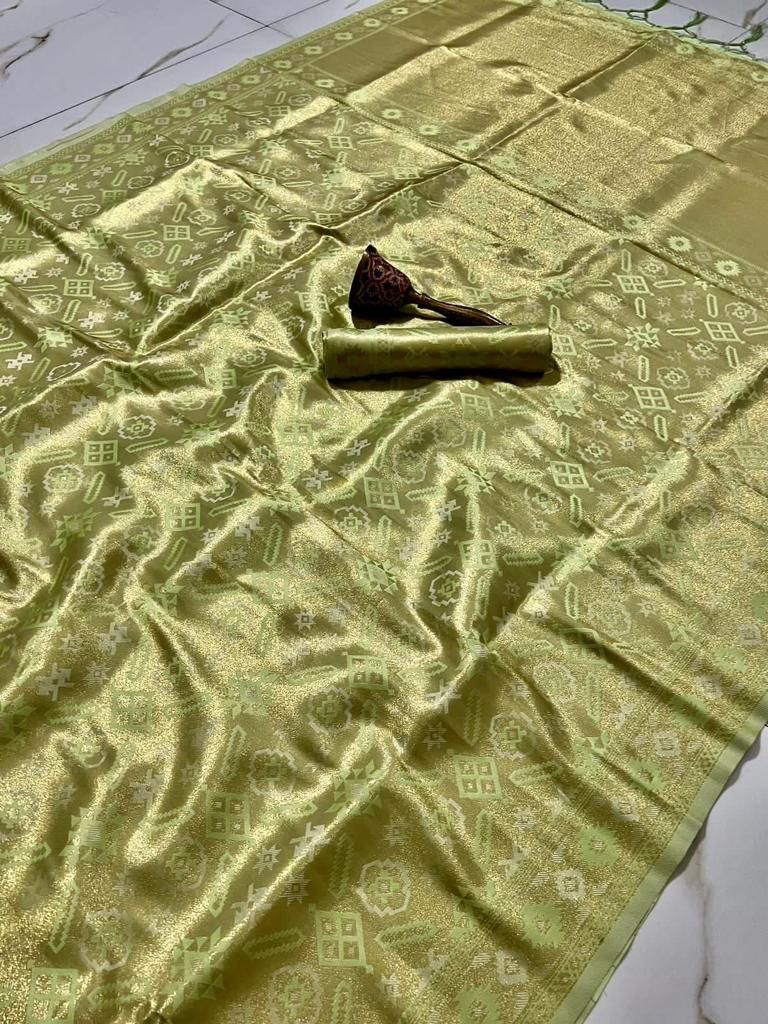 Soft Kanchivaram Paithani Silk Saree With Zari Brocket