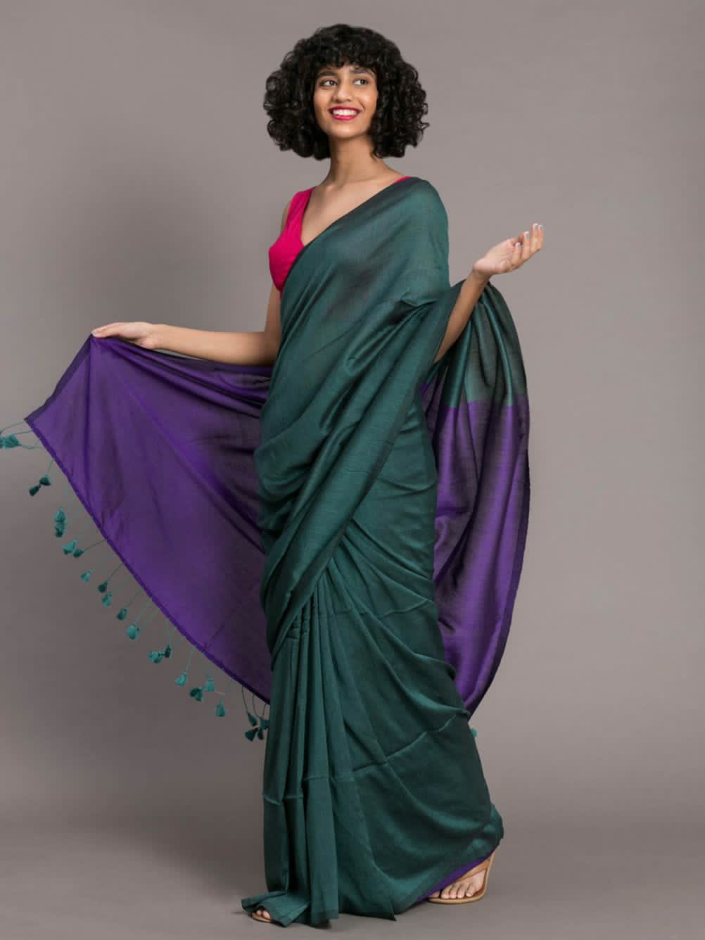 Buy Pink Sarees for Women by Angoshobha Online | Ajio.com