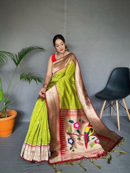 Soft Banarasi Paithani Silk Saree