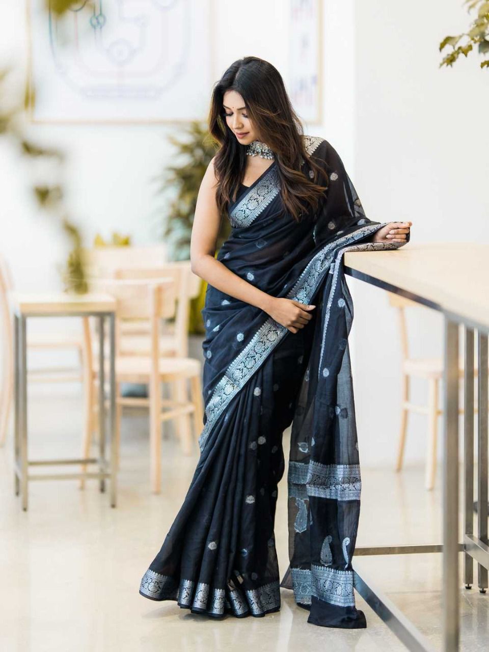 Cotton party outlet saree